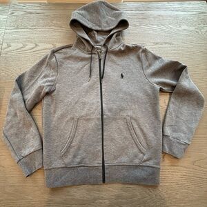 DARK Gray Zip-Up Hoodie with Logo